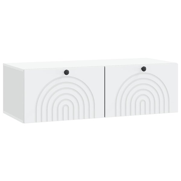 vidaXL Meuble TV mural Blanc 99 x 41 x 30 cm Bois d'ingénierie