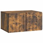 vidaXL Meuble TV mural 59 5 x 41 x 30 cm Chêne fumé Bois d'ingénierie