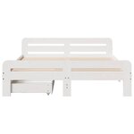 vidaXL Cadre de lit sans matelas blanc 150x200 cm bois de pin massif
