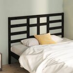 vidaXL Tête de lit Noir 156x4x104 cm Bois massif de pin