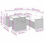 vidaXL Salon de jardin avec coussins 6 Pièces beige résine tressée