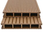 vidaXL Panneaux de terrasse creux et accessoires WPC 26 m² 2 2 m Teck
