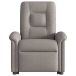 vidaXL Fauteuil inclinable taupe tissu