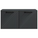 vidaXL Meuble TV mural Noir 59 5 x 31 x 30 cm Bois d'ingénierie