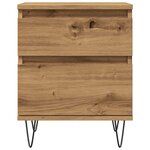 vidaXL Table de chevet chêne artisanal 40x35x50 cm bois d’ingénierie