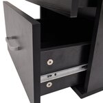 vidaXL Mobilier de salle de bain avec lavabo 9 Pièces Noir