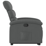 vidaXL Fauteuil inclinable Gris foncé Tissu