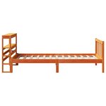 vidaXL Cadre de lit avec tête de lit sans matelas cire marron 90x190cm