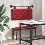 vidaXL Tête de lit suspendue Avec lumière LED Bordeaux Simili cuir