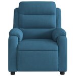 vidaXL Fauteuil inclinable bleu velours