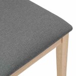 vidaXL Chaises à manger coussins 2 Pièces bois massif caoutchouc