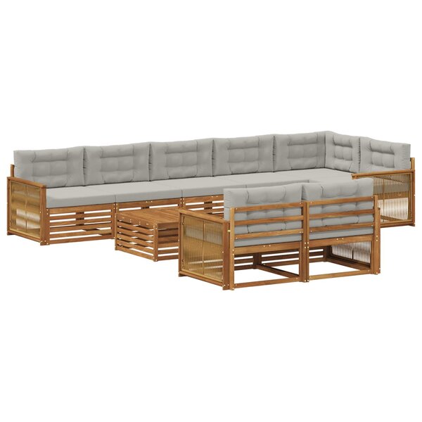 vidaXL Ensemble de canapés d'extérieur 9 pc