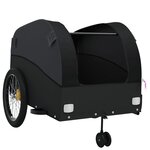 vidaXL Remorque de vélo noir 45 kg fer