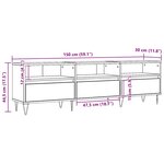 vidaXL Meuble TV chêne artisanal 150x30x44 5 cm bois d'ingénierie