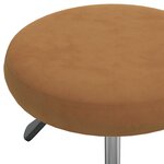 Vidaxl chaise pivotante de bureau marron velours