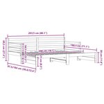 vidaXL Lit de jour et lit gigogne sans matelas 80x200 cm bois massif
