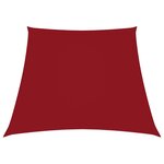 vidaXL Voile de parasol Tissu Oxford trapèze 2/4x3 m Rouge