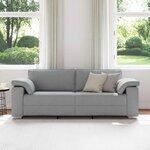 vidaXL Canapé Gris clair 219 x 77 x 82 cm tissu