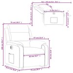 vidaXL Fauteuil inclinable électrique marron similicuir