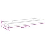 vidaXL Étagères murales 4 Pièces blanc et chêne sonoma 40x9x3 cm