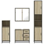 vidaXL Ensemble de meubles de salle de bain 4 Pièces chêne sonoma