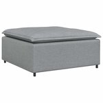 vidaXL Module de repose-pieds pour canapé modulaire Gris clair 100 x 100 x 48 cm