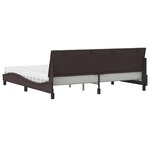 vidaXL Lit avec matelas marron foncé 200x200 cm tissu