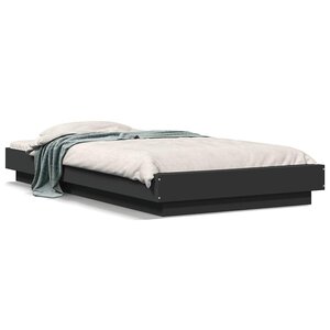 vidaXL Cadre de lit sans matelas noir 100x200 cm