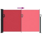 vidaXL Auvent latéral rétractable rouge 120x600 cm