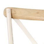 vidaXL Chaises à dossier croisé lot de 4 blanc bois de manguier massif