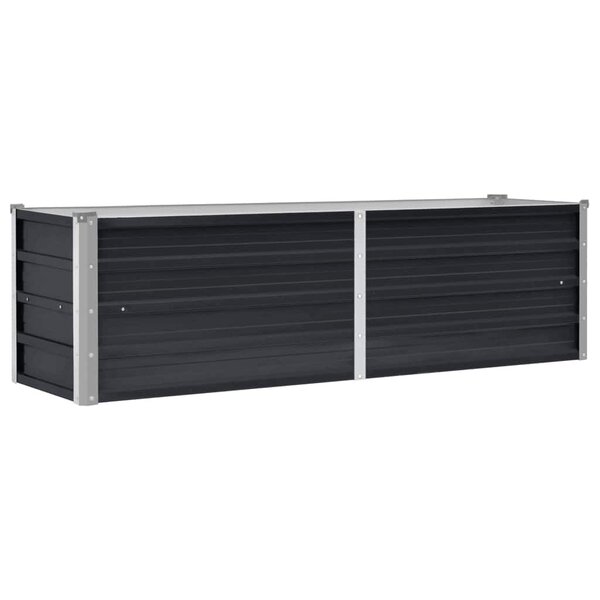 vidaXL Lit surélevé de jardin Anthracite 160x40x45 cm Acier galvanisé