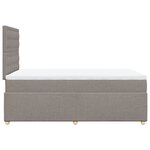 vidaXL Sommier à lattes de lit avec matelas taupe 120x190 cm tissu
