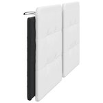 vidaXL Coussin de tête de lit Zadar blanc et noir 193 cm similicuir