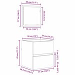 vidaXL Armoire de Rangement pour Salle de Bain - Chêne Noir Bois d'Ingénierie
