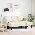 vidaXL Ensemble de Canapés avec coussin 2 Pièces Lin Polyester