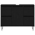 vidaXL Meuble sous lavabo Chêne noir 80 x 33 x 60 cm Bois d'ingénierie