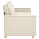 vidaXL Fauteuil avec coussin avec oreiller Beige 220 x 78 x 84 cm Lin