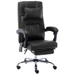 Chaise fauteuil siège de bureau informatique étude de massage similicuir noir 02_0024018