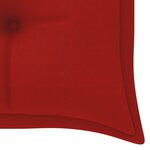 vidaXL Banc Batavia avec coussin rouge 150 cm Bois de teck massif