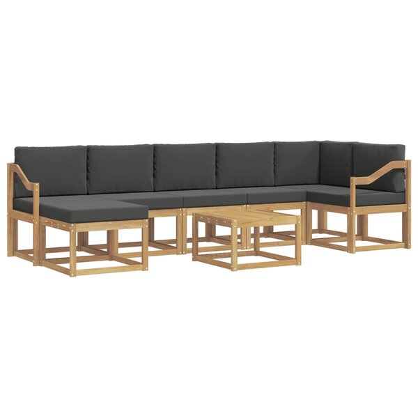 vidaXL Ensemble de canapés d'extérieur 8 pc Blanc et anthracite