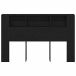 Tête de lit en chêne noir vidaXL - 160x19x104 5 cm en bois d'ingénierie
