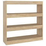 vidaXL Bibliothèque/Séparateur de pièce chêne sonoma 100x30x103 cm