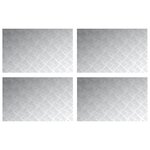 vidaXL Plaques en aluminium à damier 4 Pièces Antidérapantes 80x50 cm