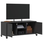 vidaXL Meuble TV noir 100 5x39x43 5 cm acier
