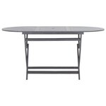 vidaXL Ensemble à manger de jardin 7 Pièces Bois d'acacia massif Gris