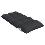 vidaXL Coussins de chaise à dossier bas lot de 4 noir tissu oxford
