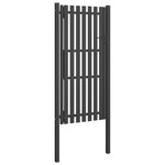 vidaXL Portail de clôture de jardin Acier 1x2 5 m Anthracite