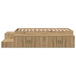 vidaXL Lit de rangement Artisan en chêne 75x190 cm