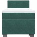 vidaXL Sommier à lattes de lit et matelas Vert foncé 80x200 cm Velours