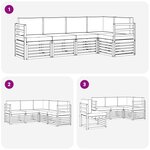 vidaXL Ensemble de canapés d'extérieur 5 pc Naturel et Beige Polyester